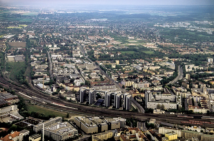 Luftbild aus Zeppelin: Berg am Laim München