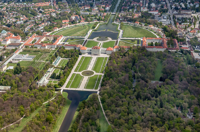  Luftbild aus Zeppelin: Neuhausen-Nymphenburg - Schloss und Park Nymphenburg München